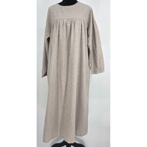Samansa Mos2 Cotton Linen Kaftan Maxi Dress F Long Sleeve